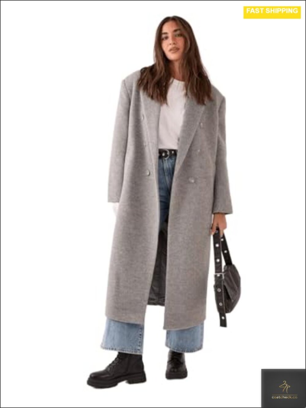 Nasty Gal Double Breasted Smart Wool Pea Coat